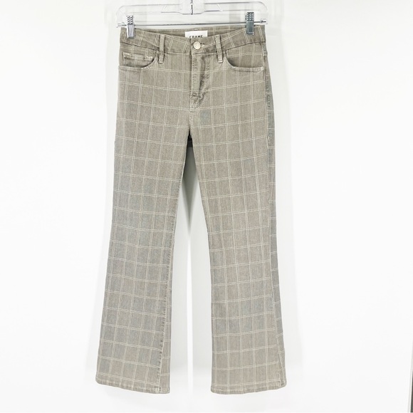 Frame Denim Denim - Frame Denim Le Crop Mini Bootcut Jeans in Pine Plaid